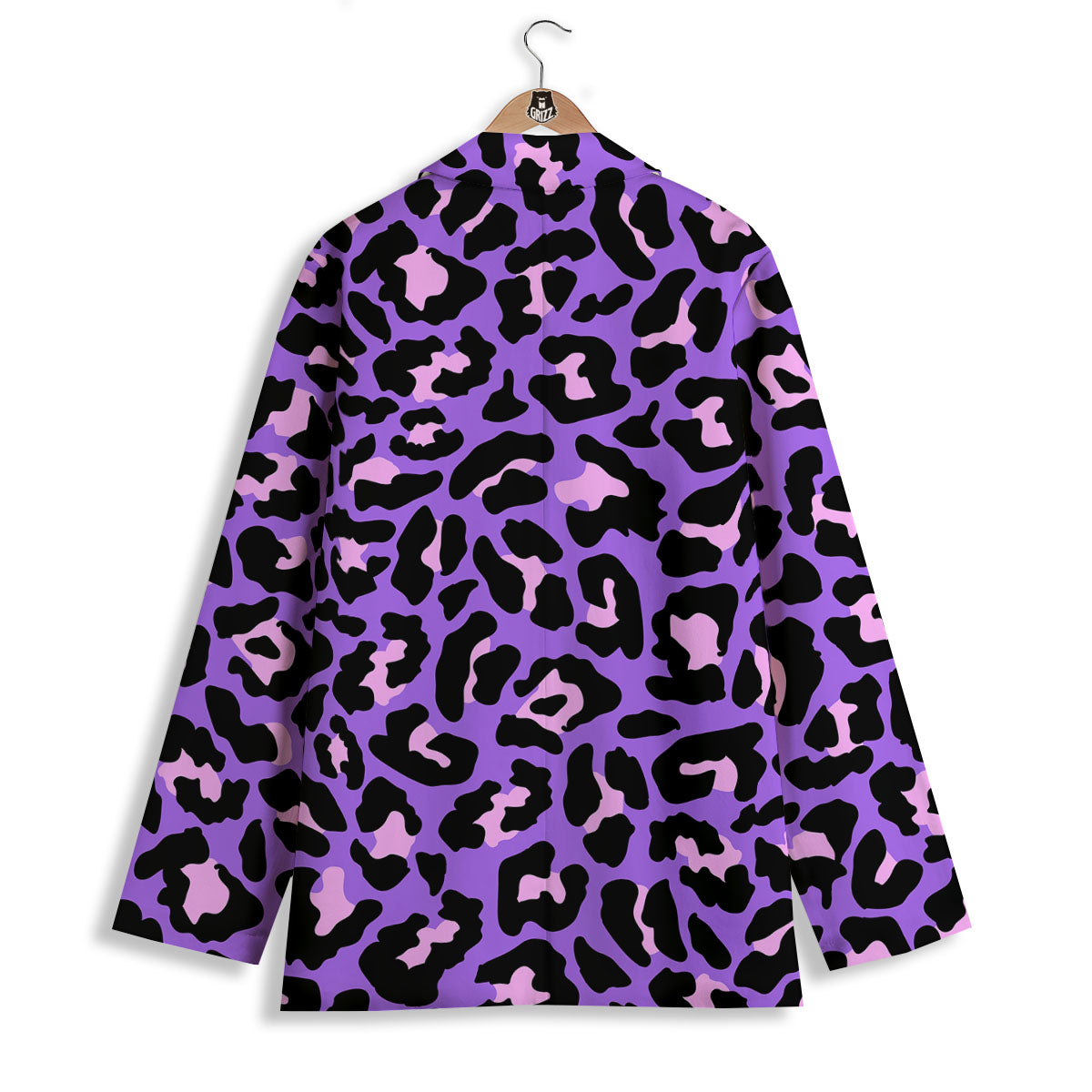 Leopard Pink And Purple Print Women's Blazer-grizzshop