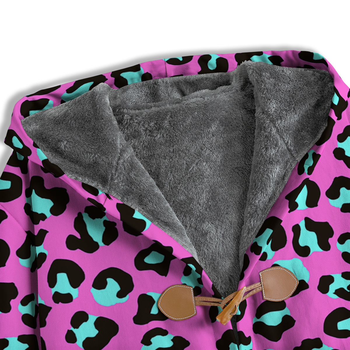 Leopard Pink And Turquoise Print Pattern Men's Windbreaker Jacket-grizzshop