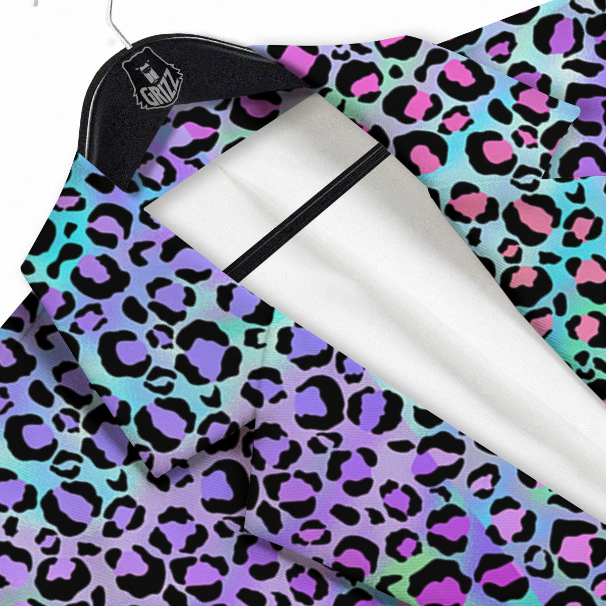 Leopard Rainbow And Purple Print Pattern Men's Sport Coat-grizzshop
