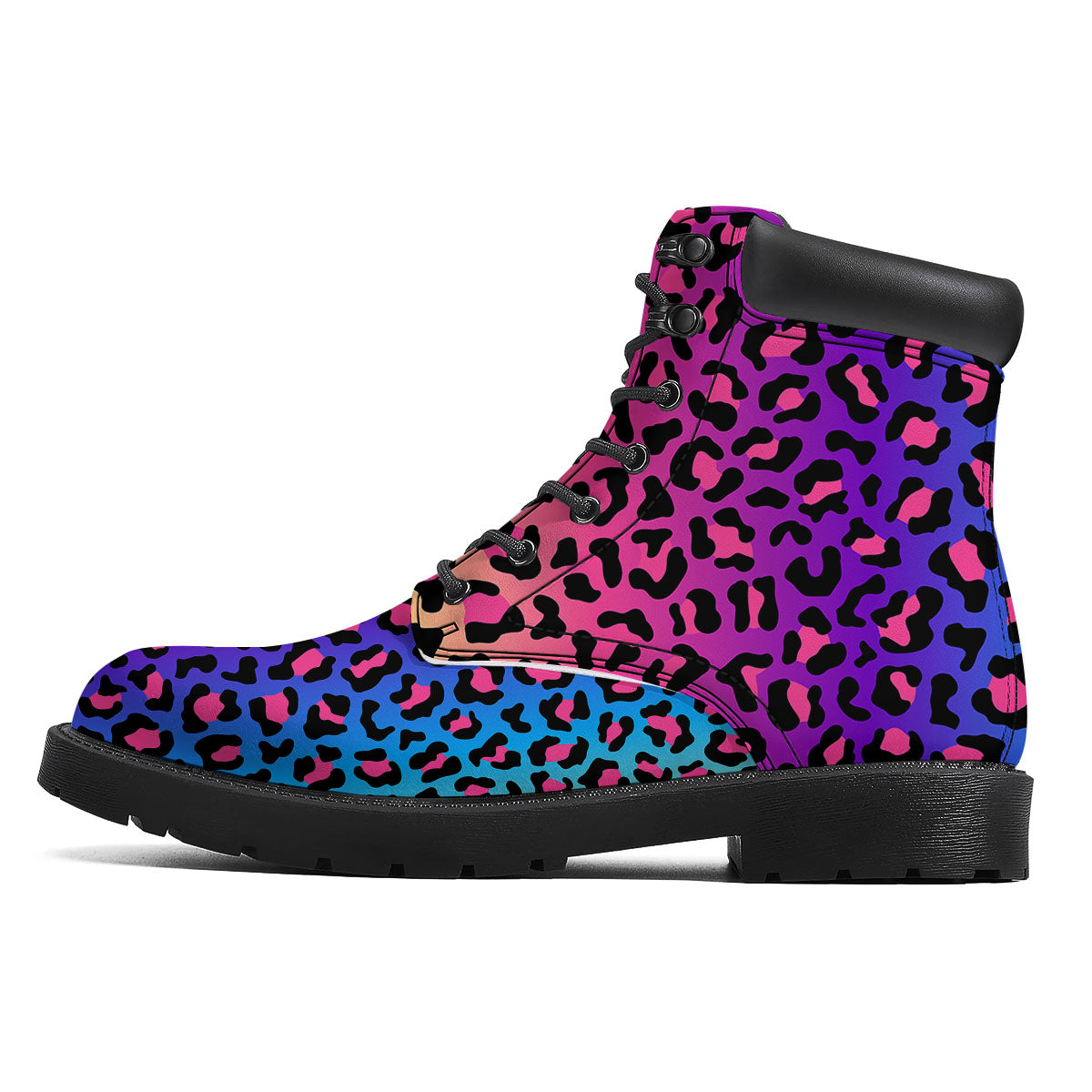 Leopard Rainbow Print Boots-grizzshop