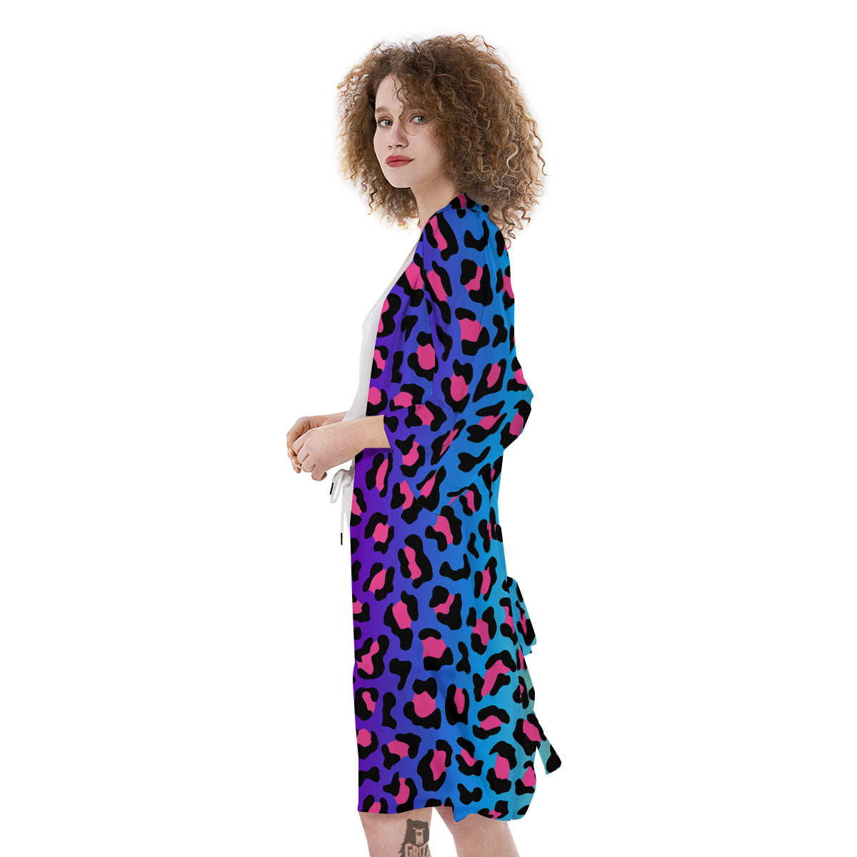 Leopard Rainbow Print Kimono-grizzshop