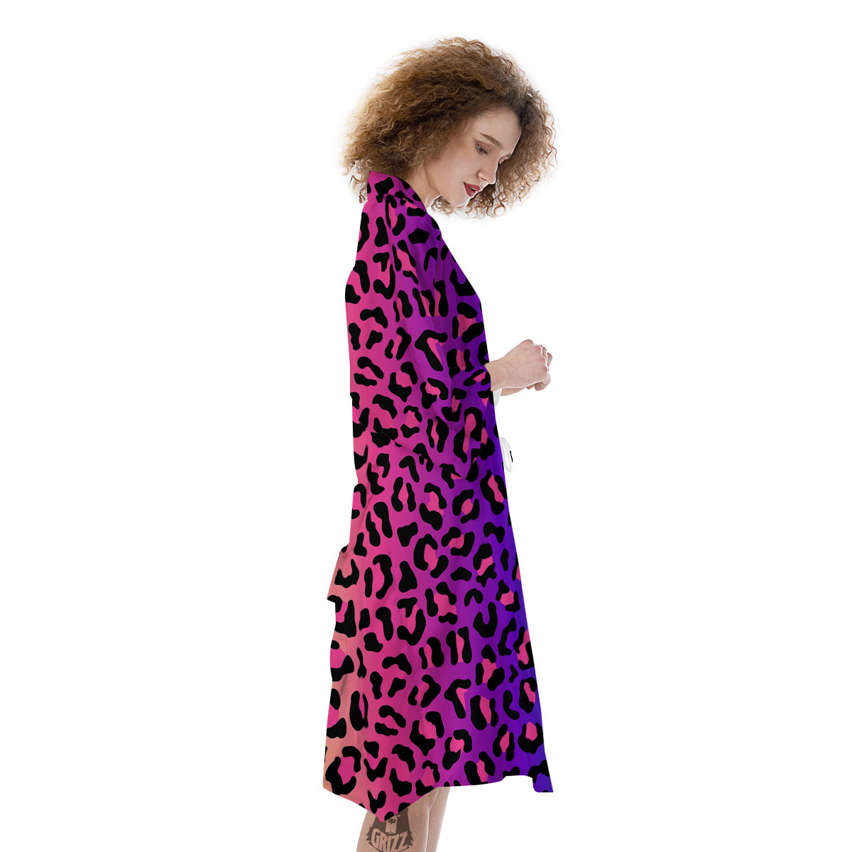 Leopard Rainbow Print Kimono-grizzshop