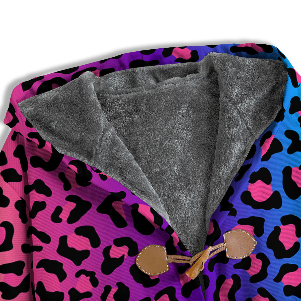 Leopard Rainbow Print Men's Windbreaker Jacket-grizzshop