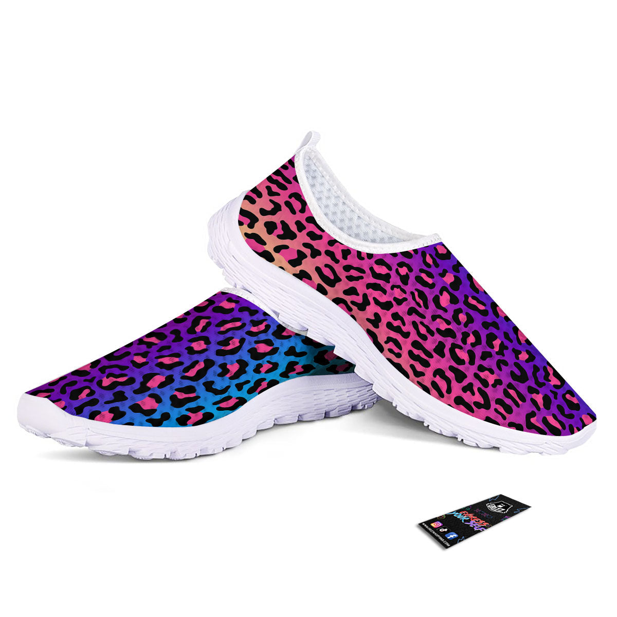 Leopard Rainbow Print Nurse Shoes-grizzshop
