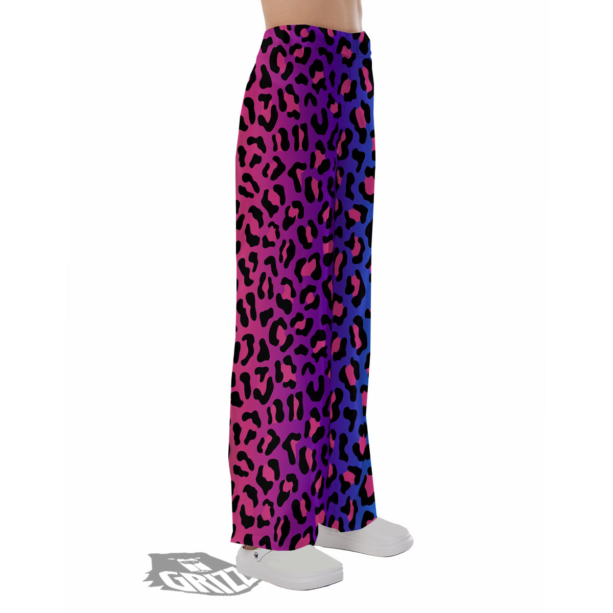 Leopard Rainbow Print Pajama Pants-grizzshop