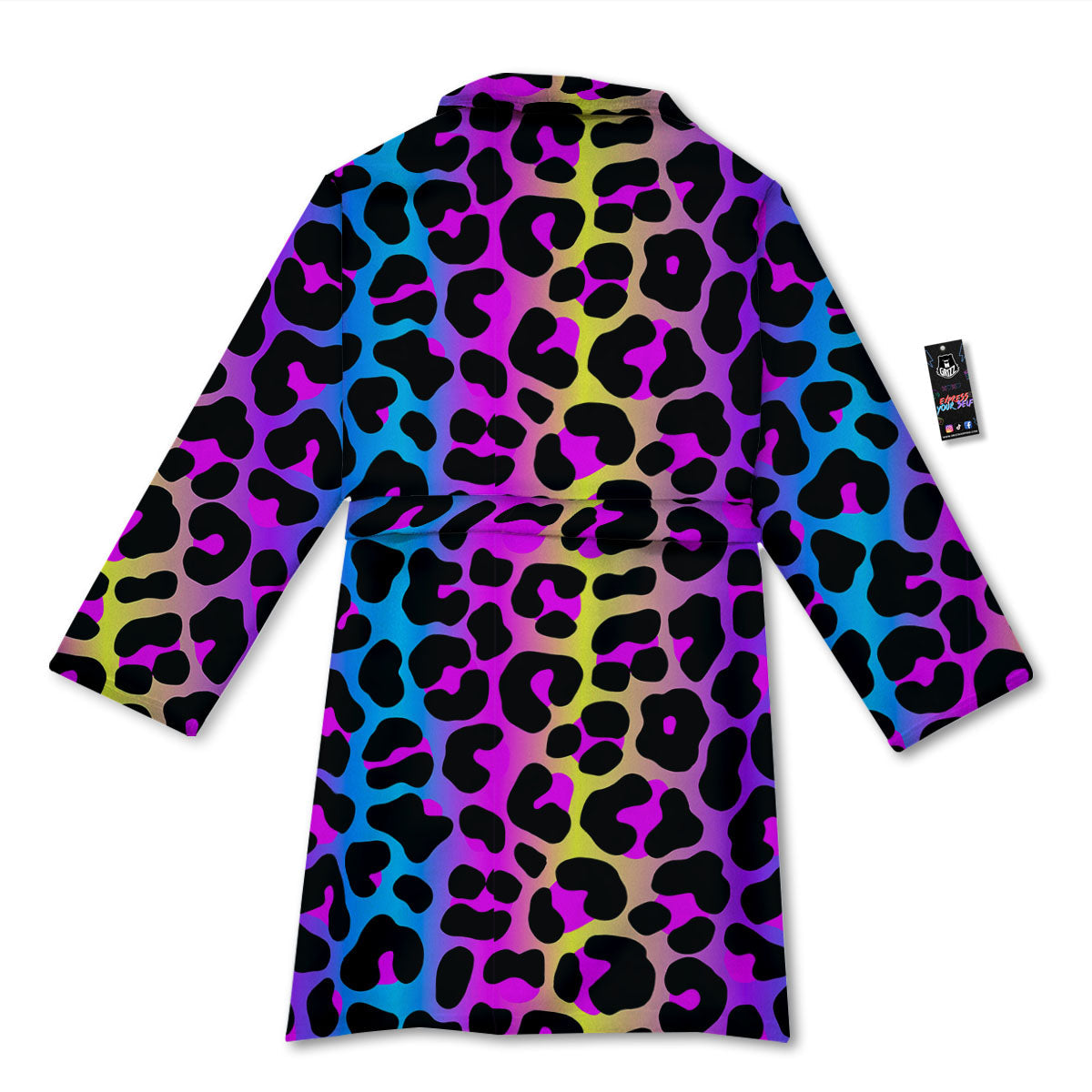 Leopard Rainbow Print Pattern Bathrobe-grizzshop