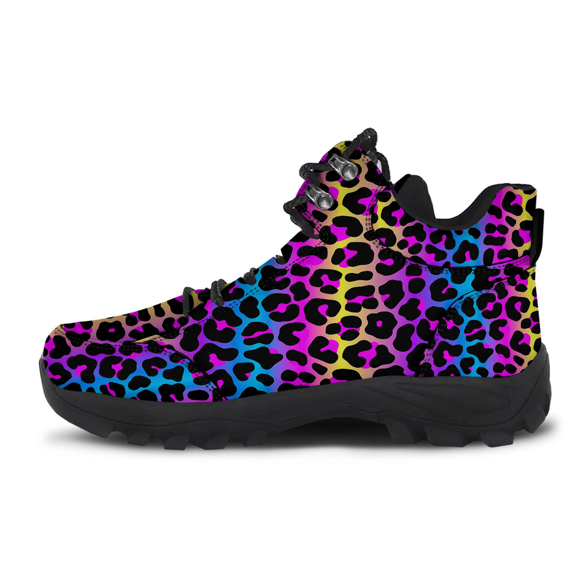 Leopard Rainbow Print Pattern Hiking Shoes-grizzshop