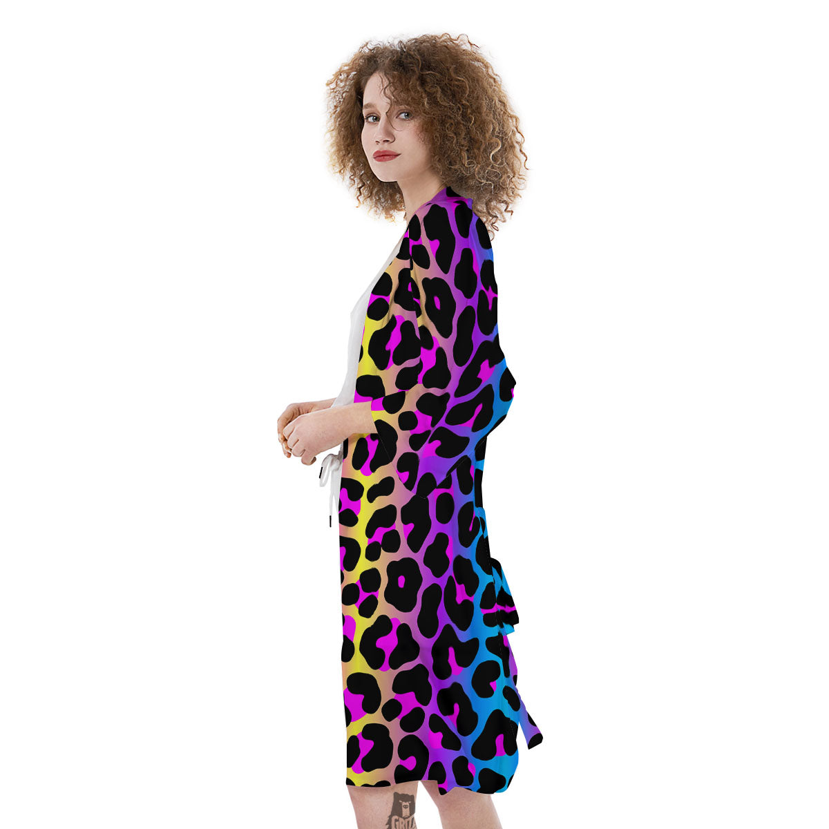 Leopard Rainbow Print Pattern Kimono-grizzshop