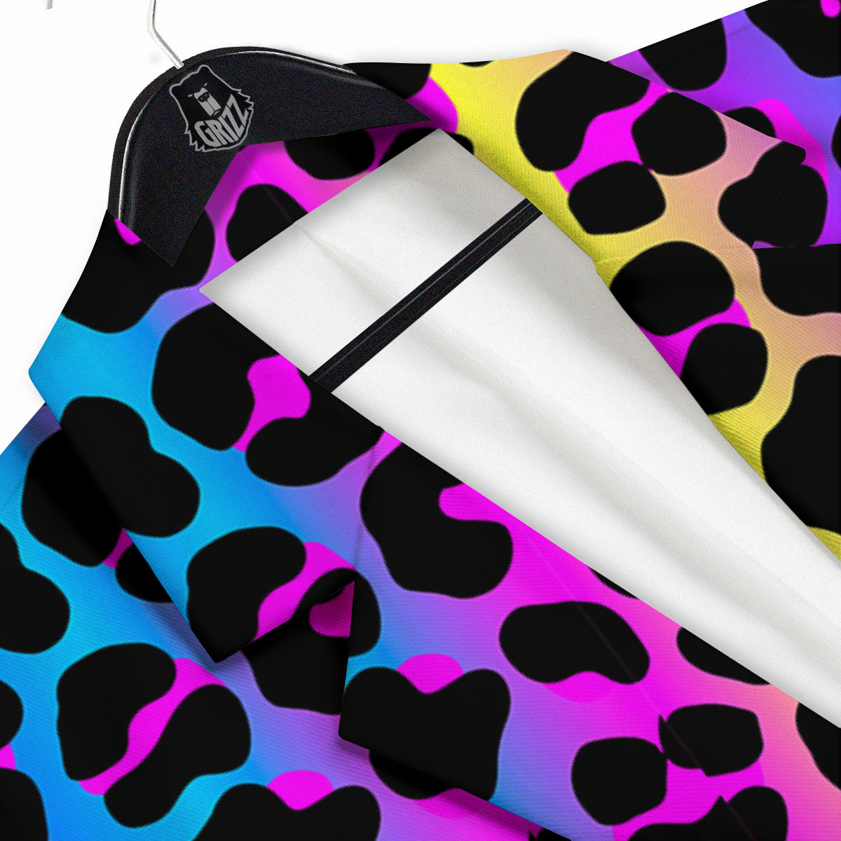 Leopard Rainbow Print Pattern Men's Sport Coat-grizzshop