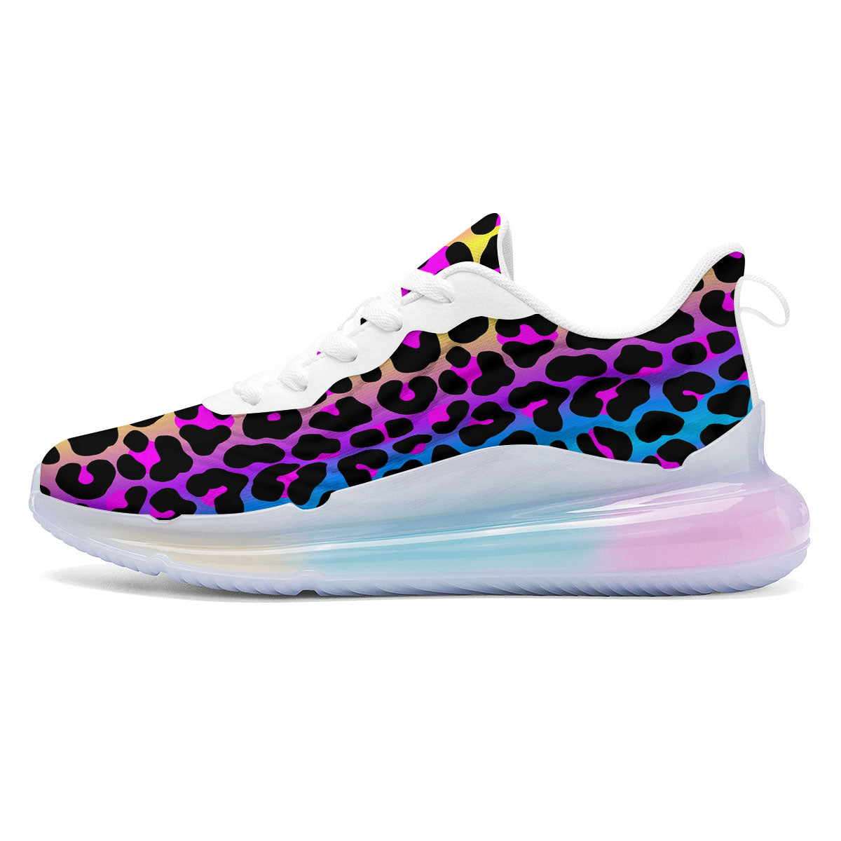 Leopard Rainbow Print Pattern Running Sneakers-grizzshop