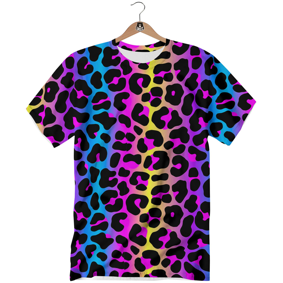 Leopard Rainbow Print Pattern T-Shirt-grizzshop