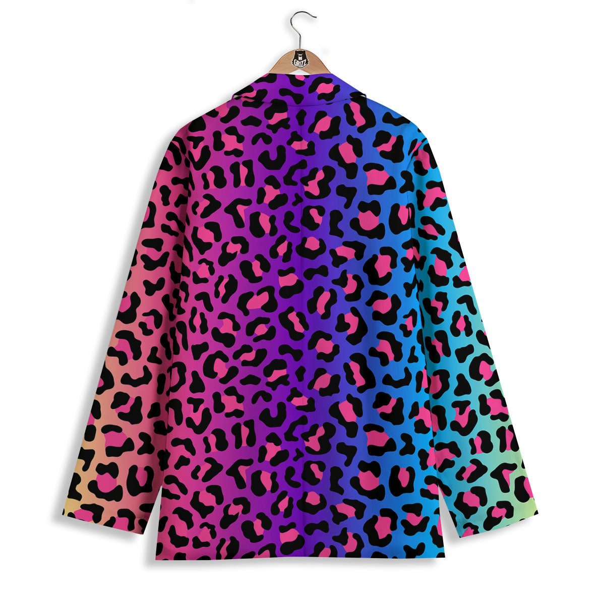 Leopard Rainbow Print Women's Blazer-grizzshop