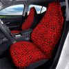 Leopard Red Print Pattern Car Seat Covers-grizzshop