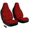 Leopard Red Print Pattern Car Seat Covers-grizzshop