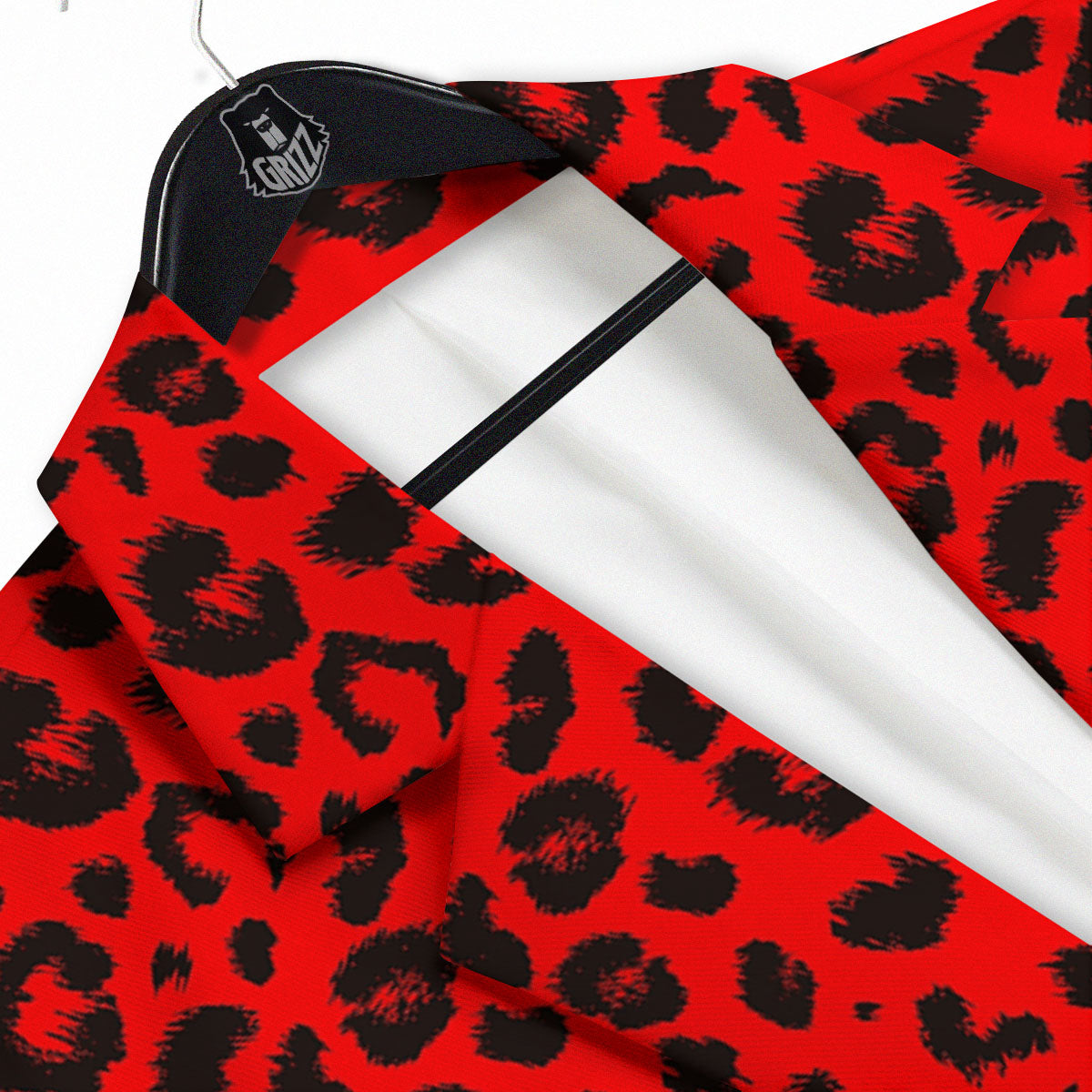 Leopard Red Print Pattern Men's Sport Coat-grizzshop