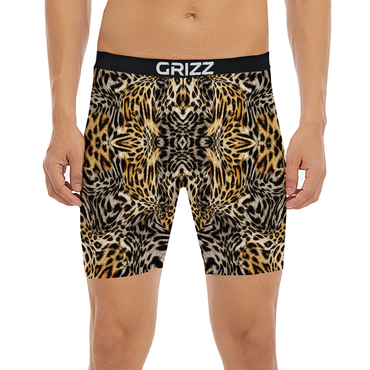 Leopard Skin Texture Print Pattern Boxer Briefs-grizzshop