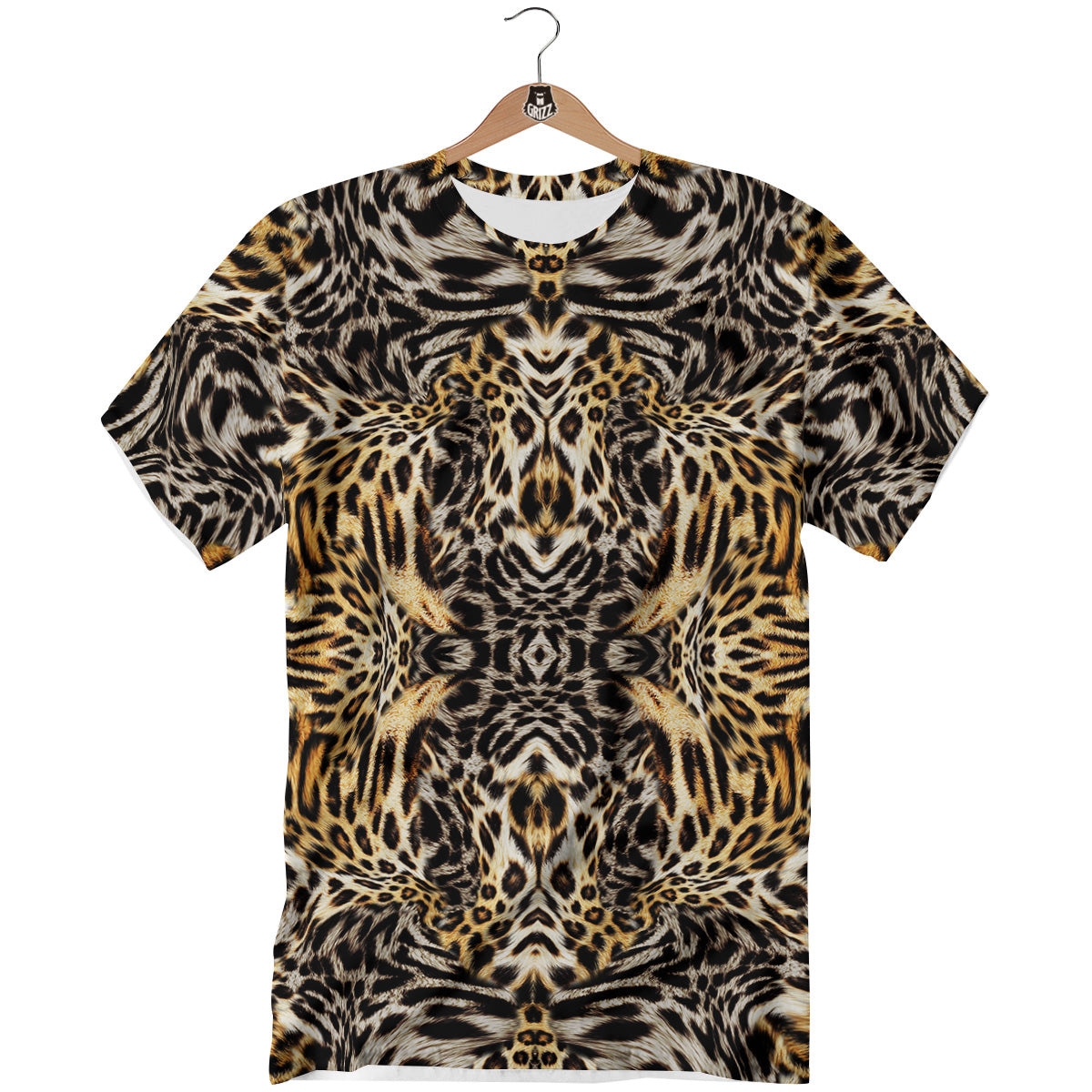 Leopard Skin Texture Print Pattern T-Shirt-grizzshop