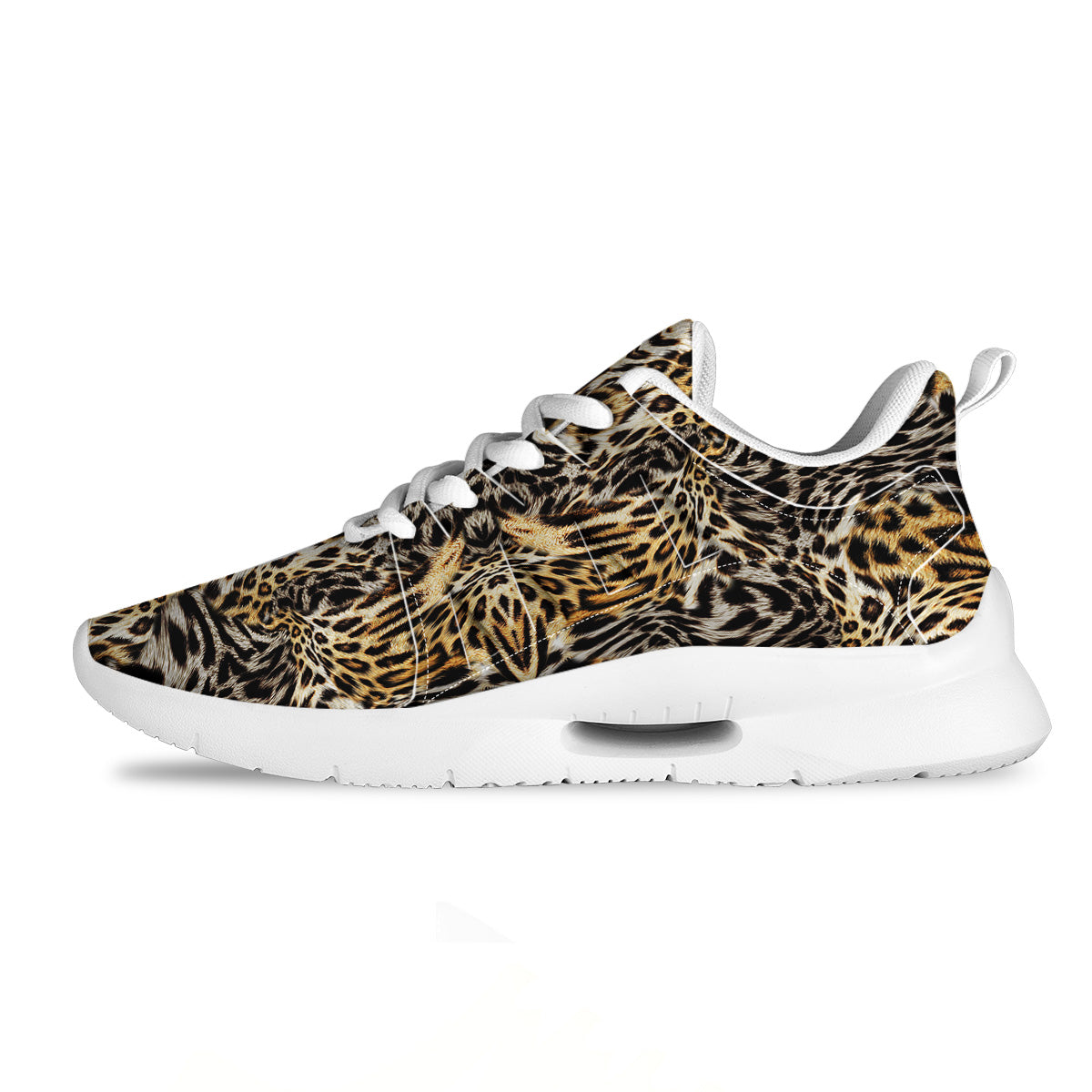 Leopard Skin Texture Print Pattern Tennis Shoes-grizzshop