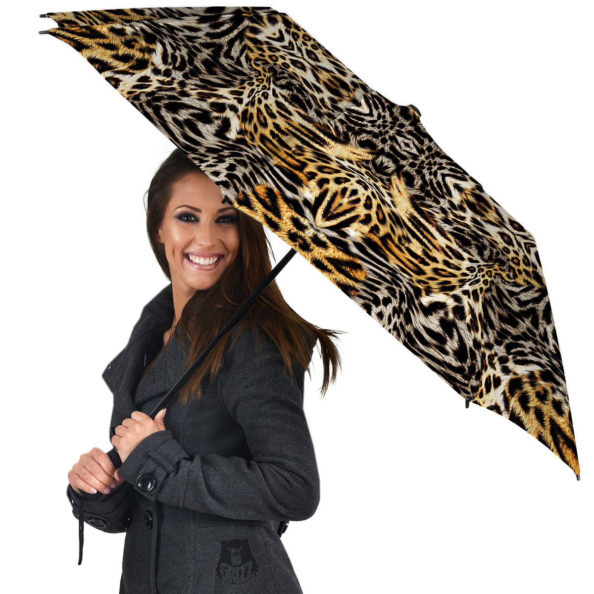 Leopard Skin Texture Print Pattern Umbrella-grizzshop