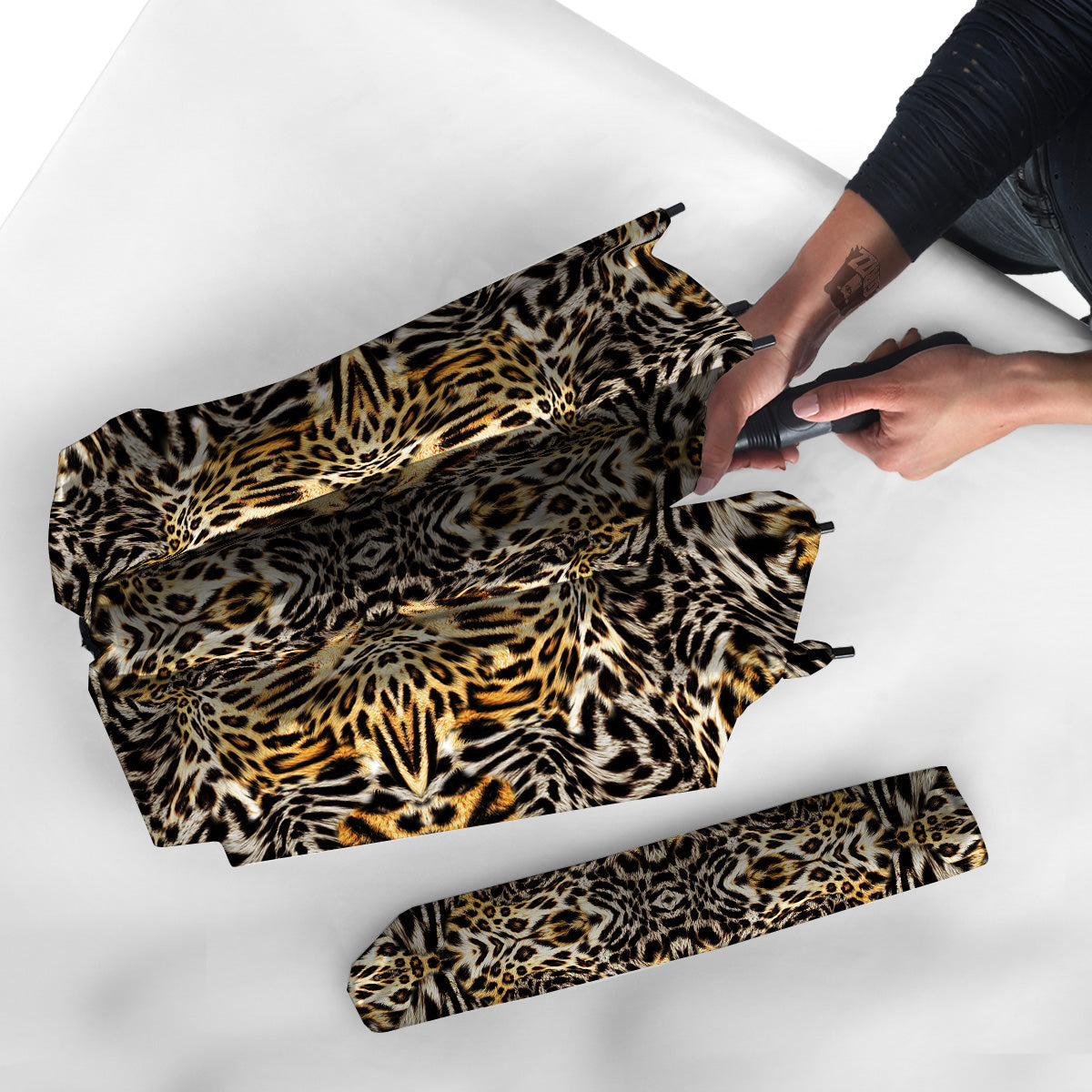 Leopard Skin Texture Print Pattern Umbrella-grizzshop