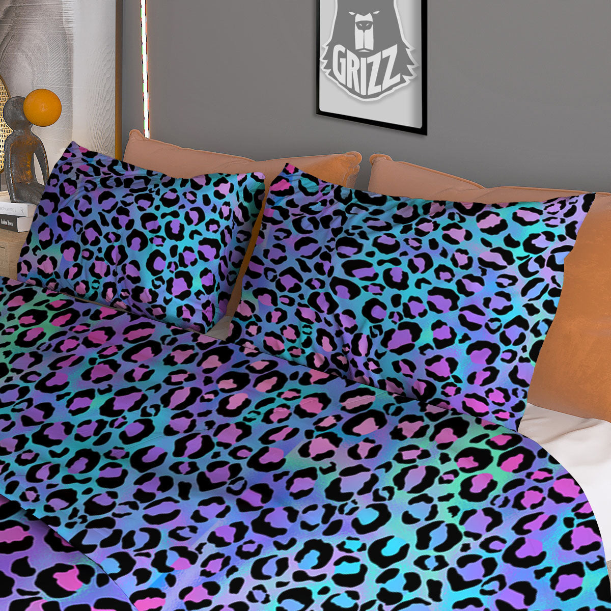 Lightning Bolts Yellow Print Pattern Duvet Cover Bedding Set