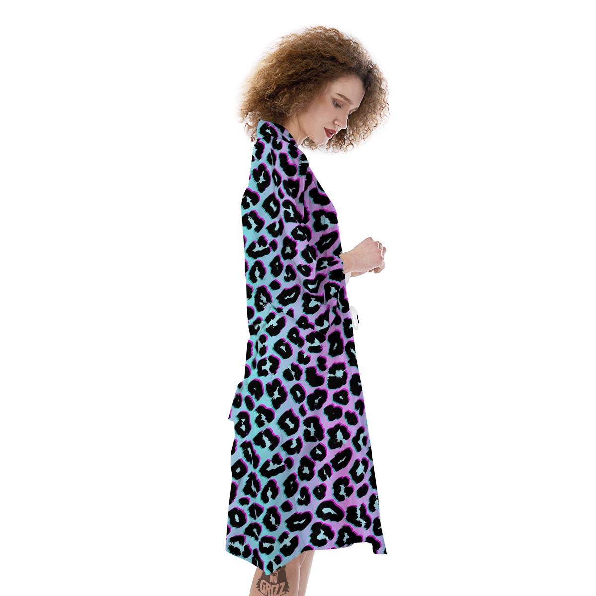 Leopard Trippy Psychedelic Print Pattern Kimono-grizzshop
