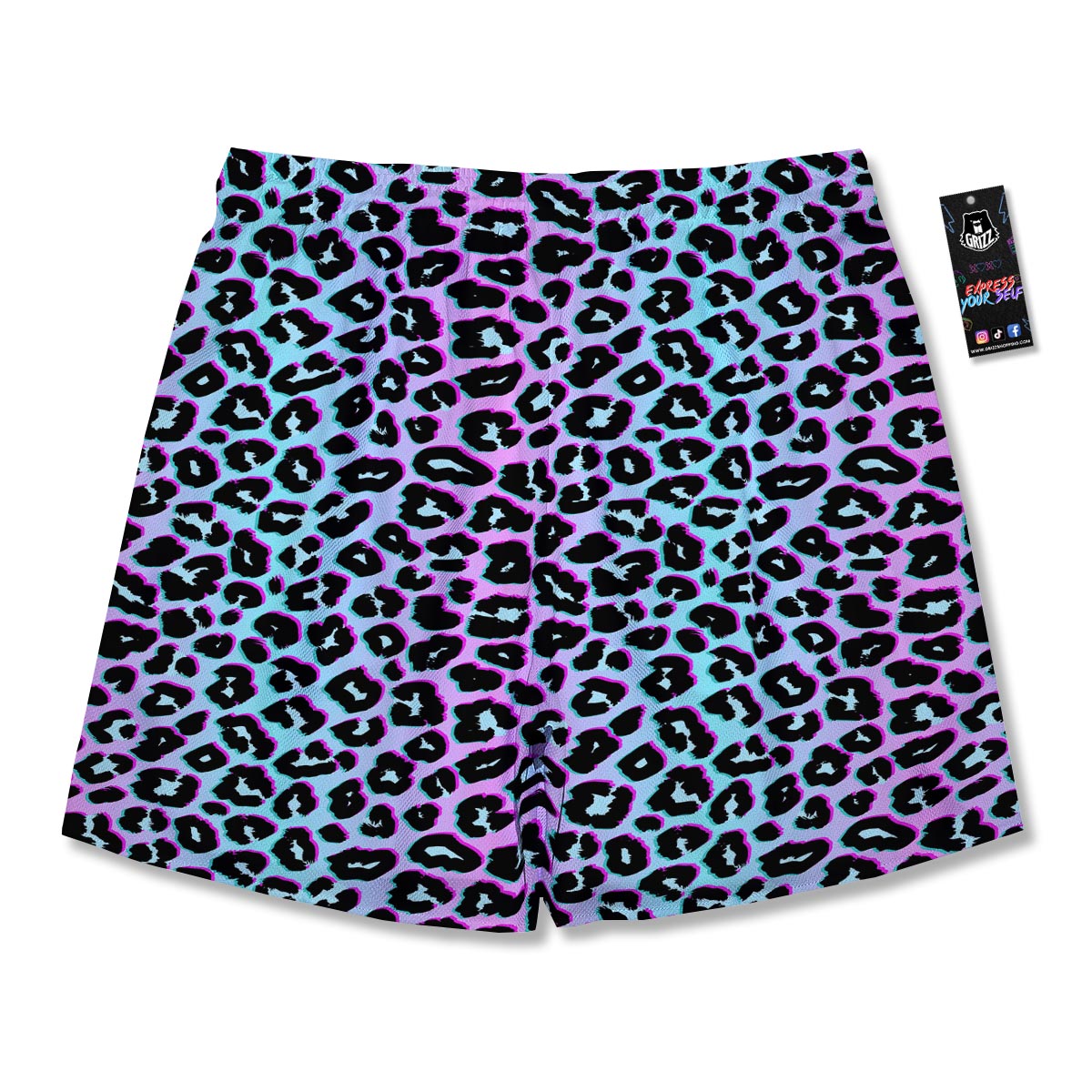 Leopard Trippy Psychedelic Print Pattern Men's Running Shorts-grizzshop