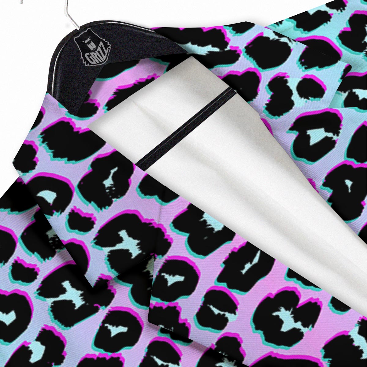 Leopard Trippy Psychedelic Print Pattern Men's Sport Coat-grizzshop