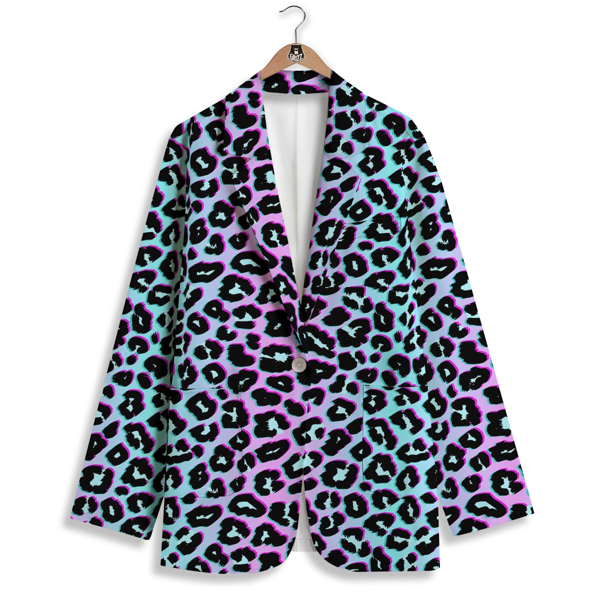 Leopard Trippy Psychedelic Print Pattern Women's Blazer-grizzshop