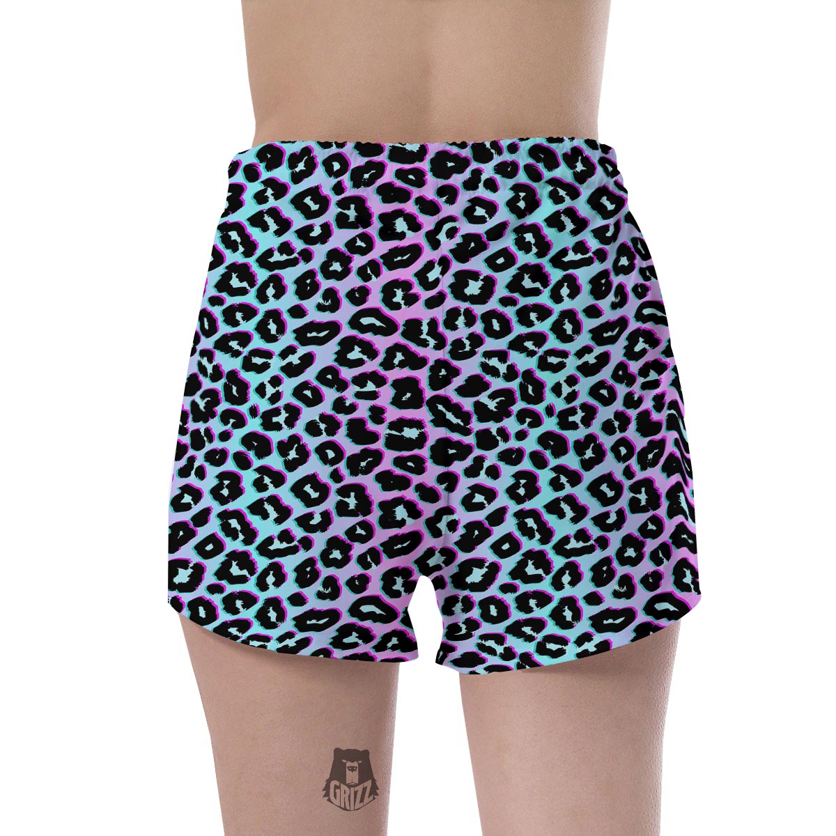 Leopard Trippy Psychedelic Print Pattern Women's Shorts-grizzshop
