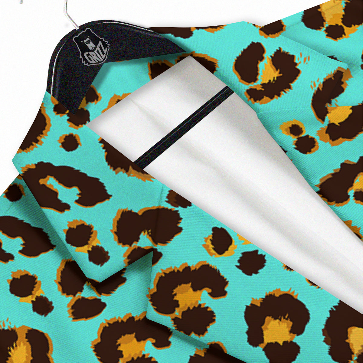 Leopard Turquoise Print Pattern Men's Sport Coat-grizzshop