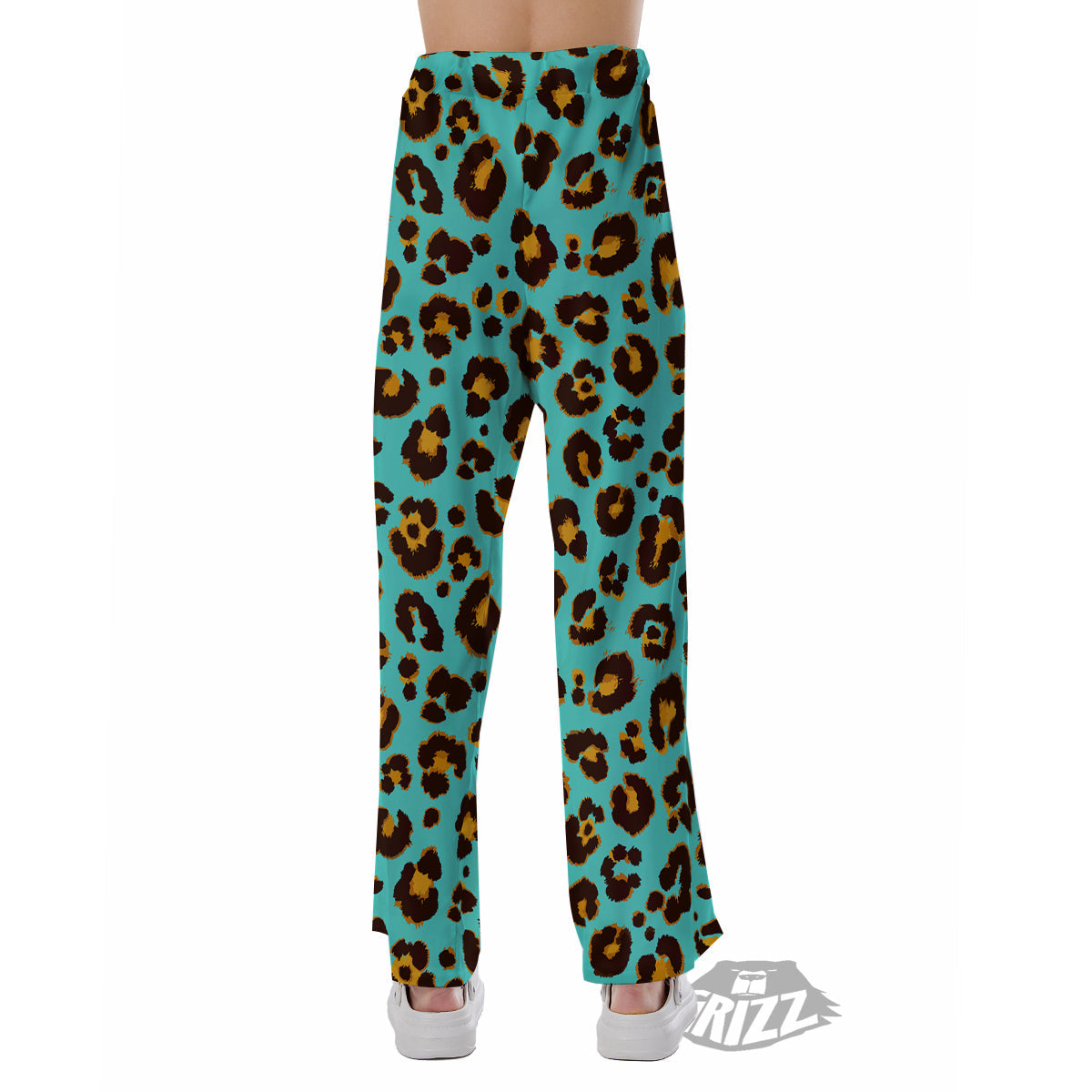 Leopard Turquoise Print Pattern Pajama Pants-grizzshop