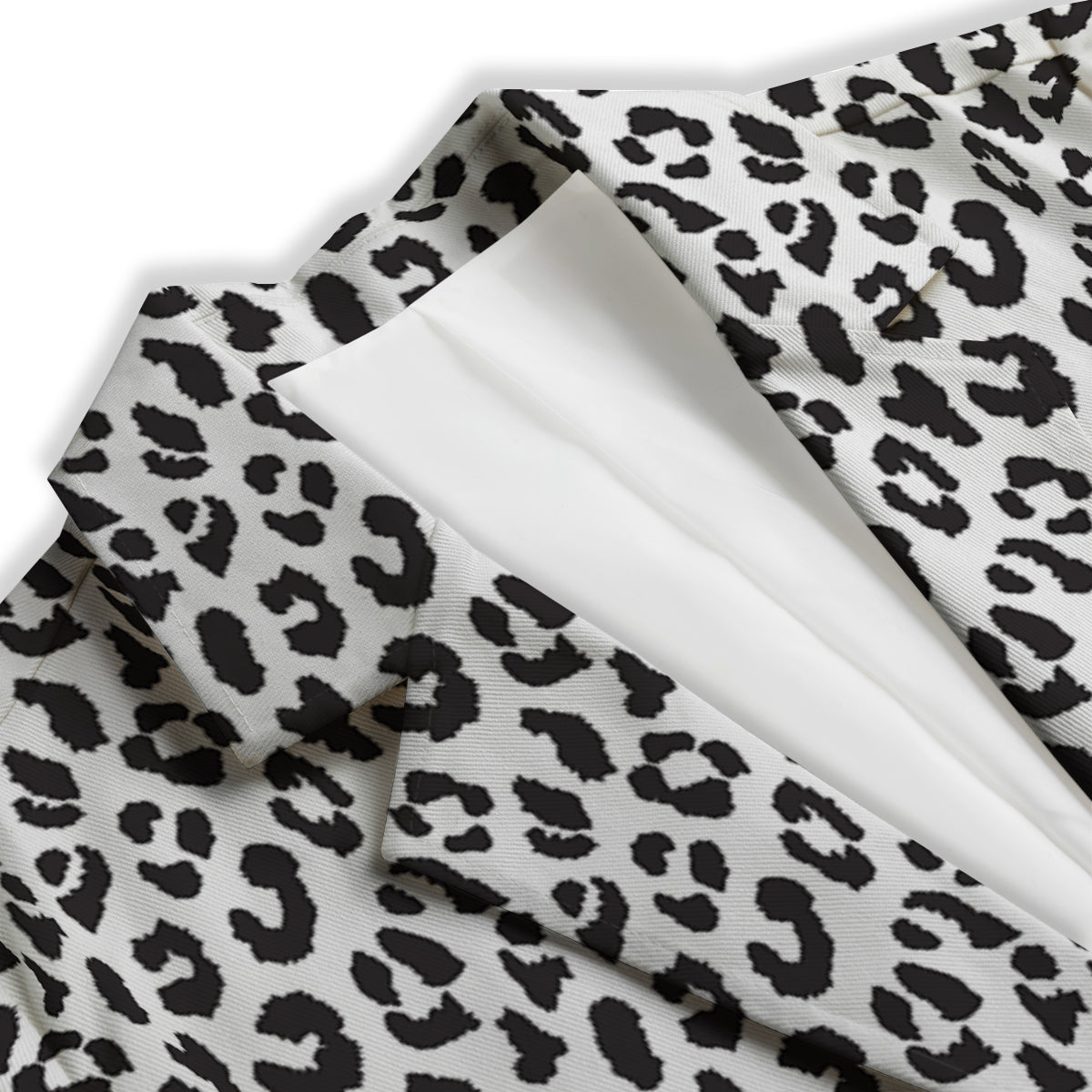 Leopard White Print Pattern Women's Blazer-grizzshop