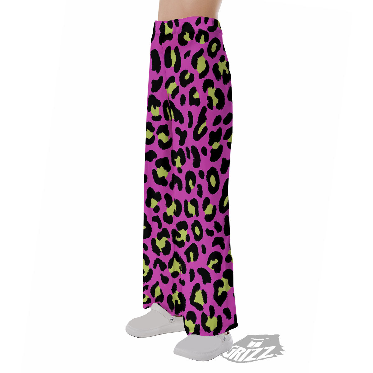 Leopard Yellow And Pink Print Pajama Pants-grizzshop