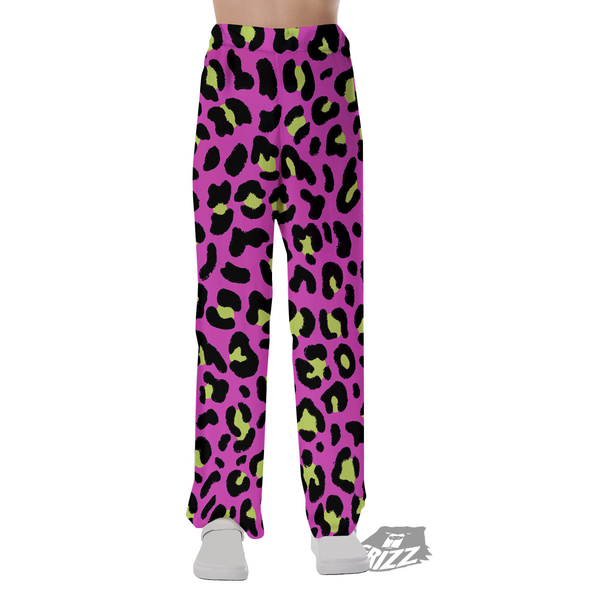 Leopard Yellow And Pink Print Pajama Pants-grizzshop