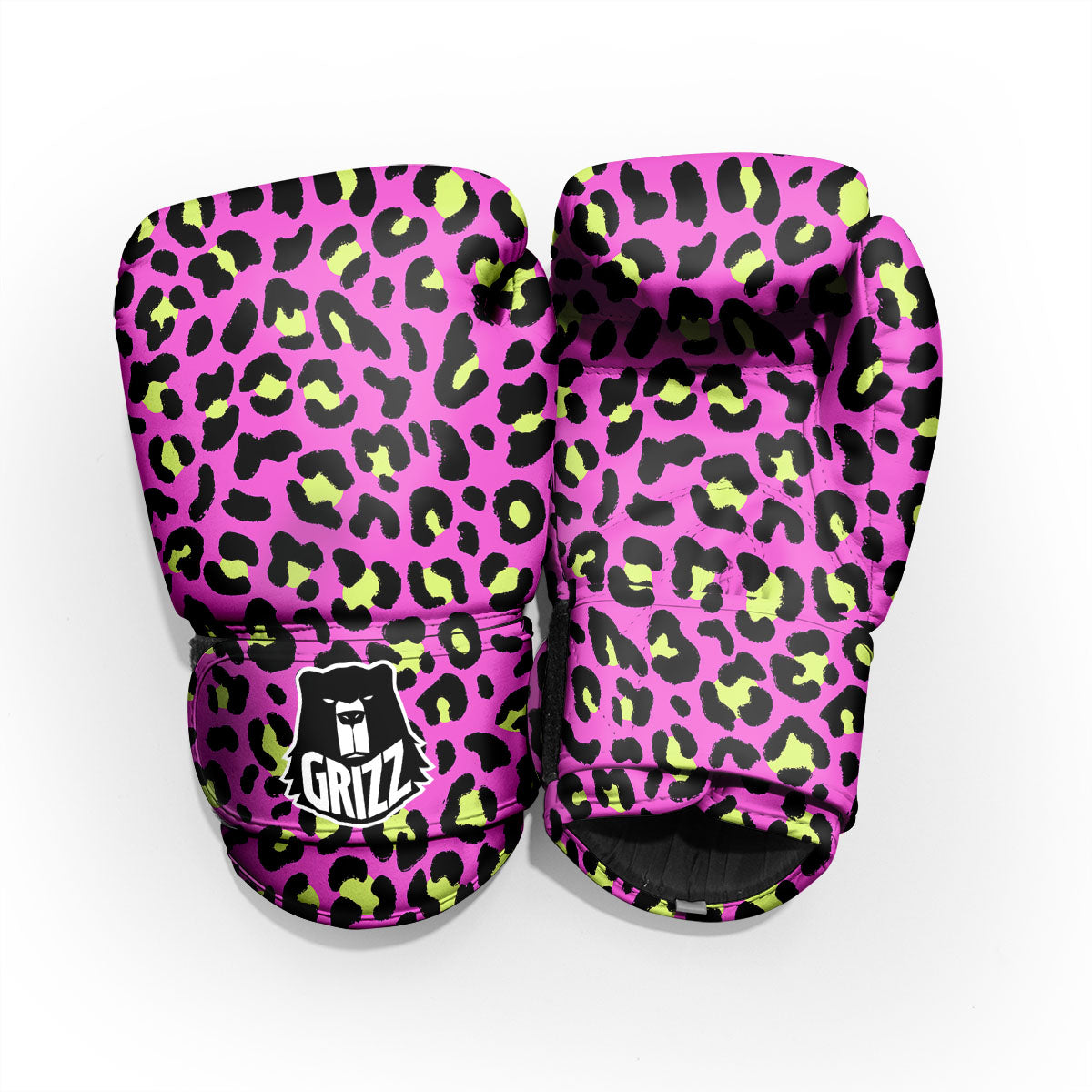 Leopard Yellow And Pink Print Pro Boxing Glove