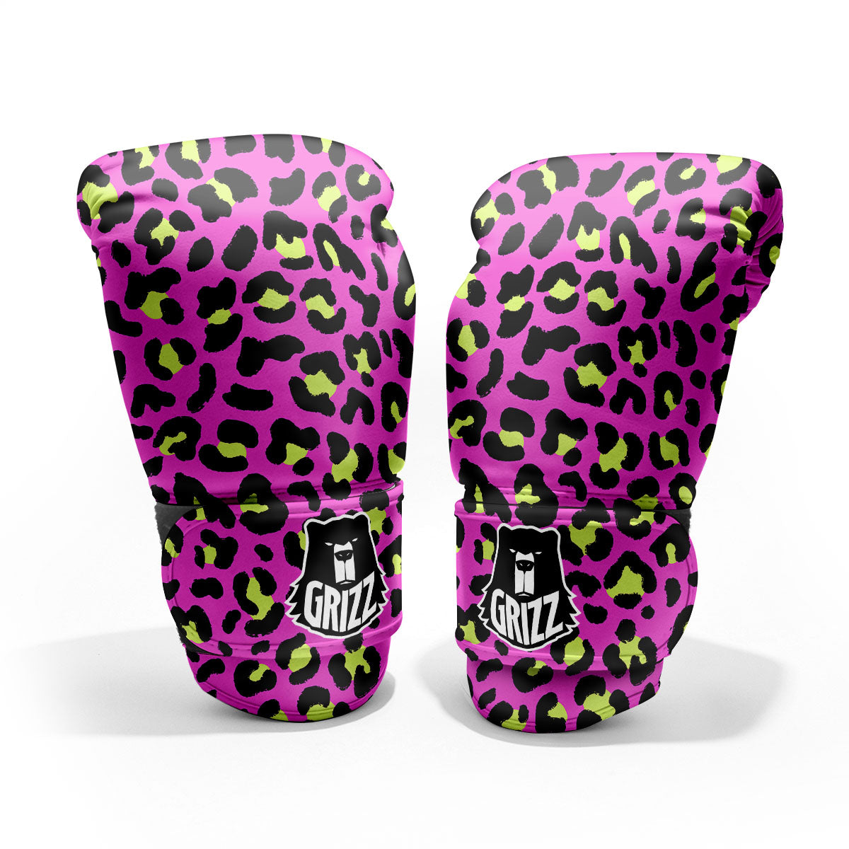 Leopard Yellow And Pink Print Pro Boxing Glove