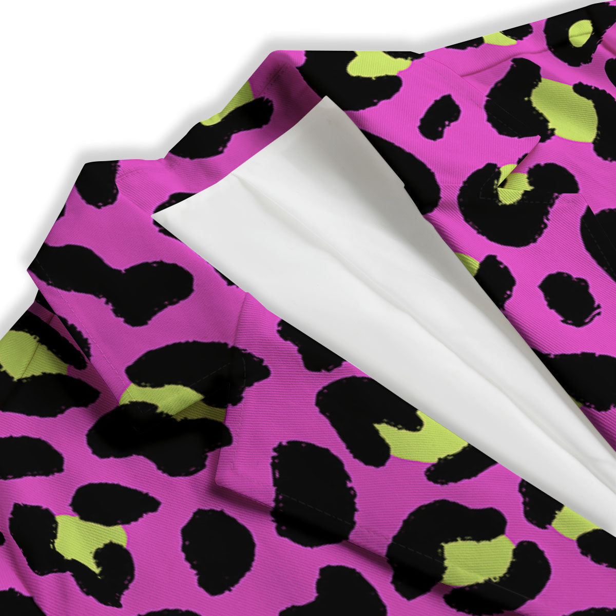 Leopard Yellow And Pink Print Women's Blazer-grizzshop