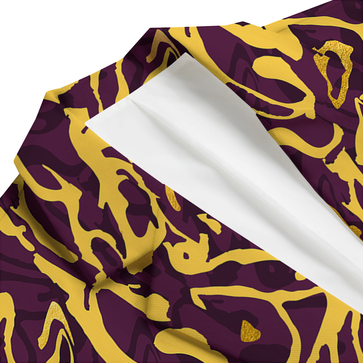 Leopard Yellow And Purple Print Pattern Men's Blazer-grizzshop