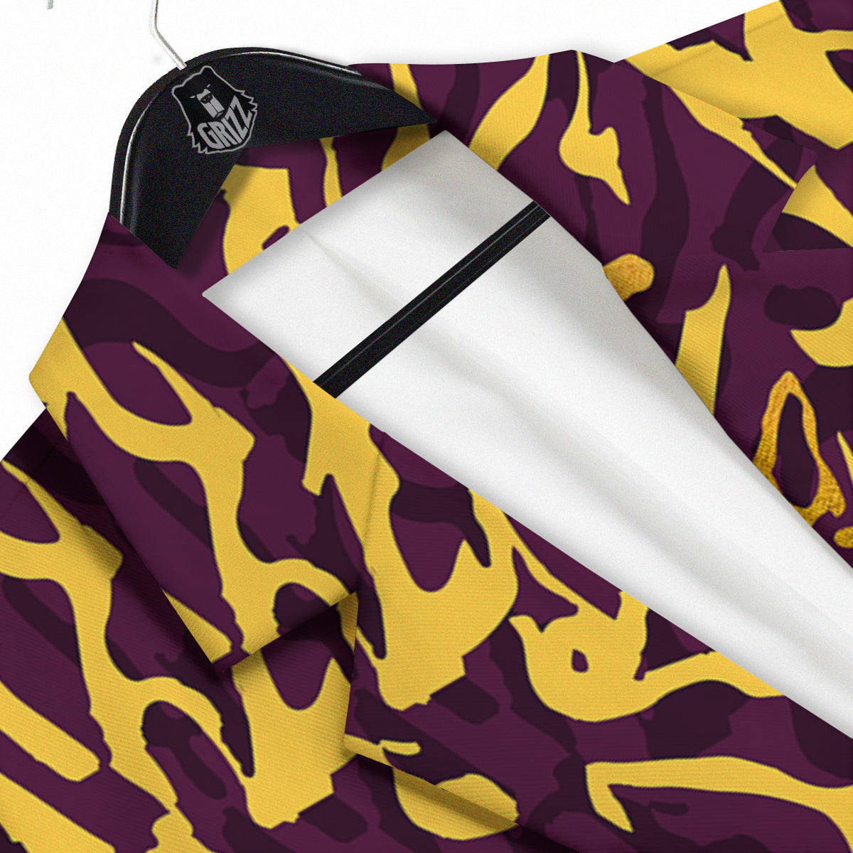Leopard Yellow And Purple Print Pattern Men's Sport Coat-grizzshop