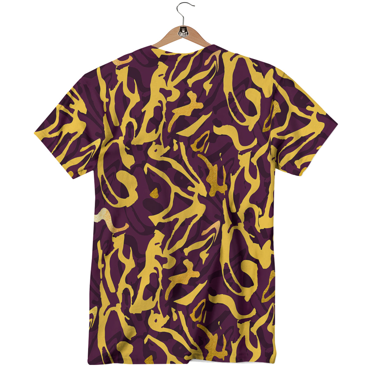 Leopard Yellow And Purple Print Pattern T-Shirt-grizzshop