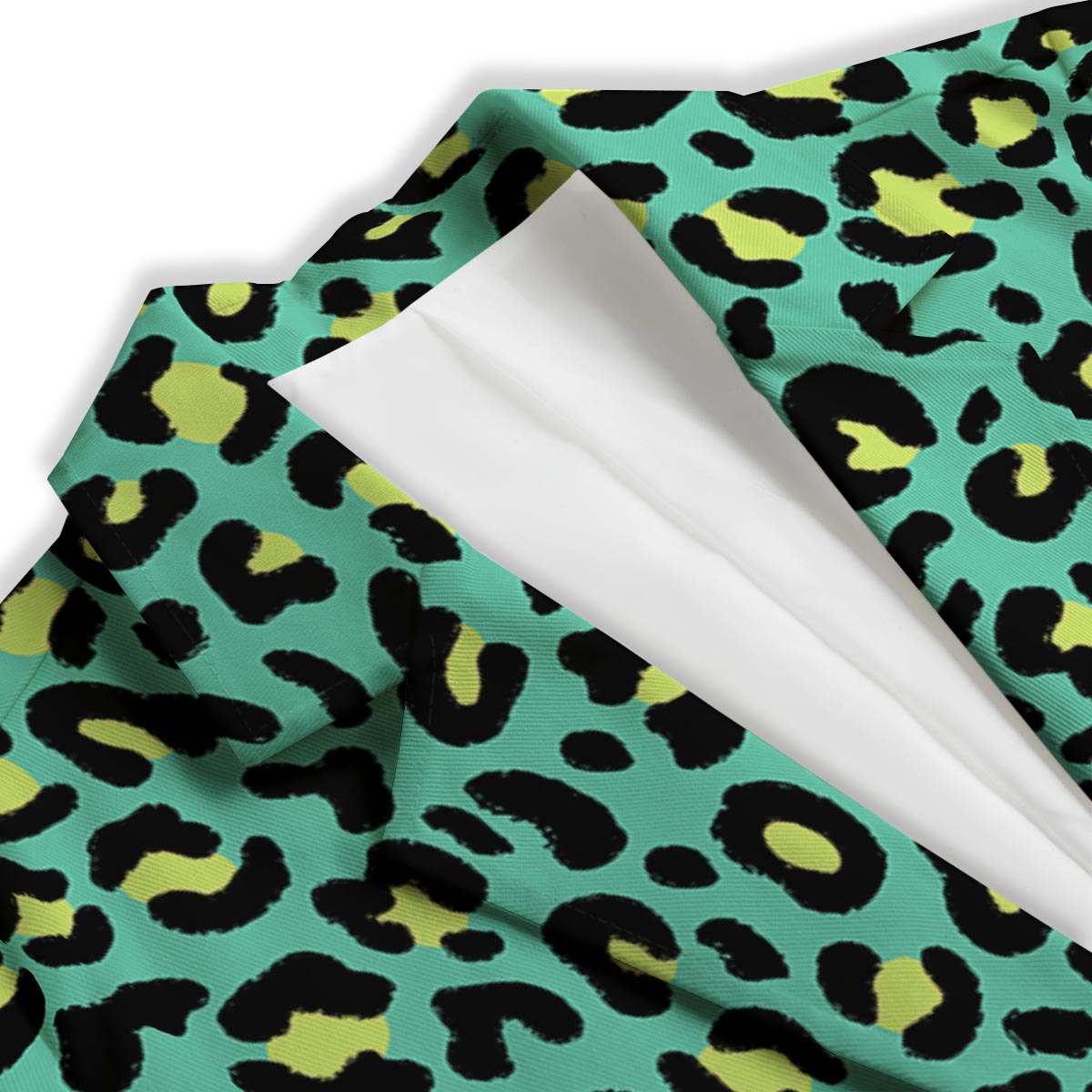 Leopard Yellow And Teal Print Pattern Women's Blazer-grizzshop