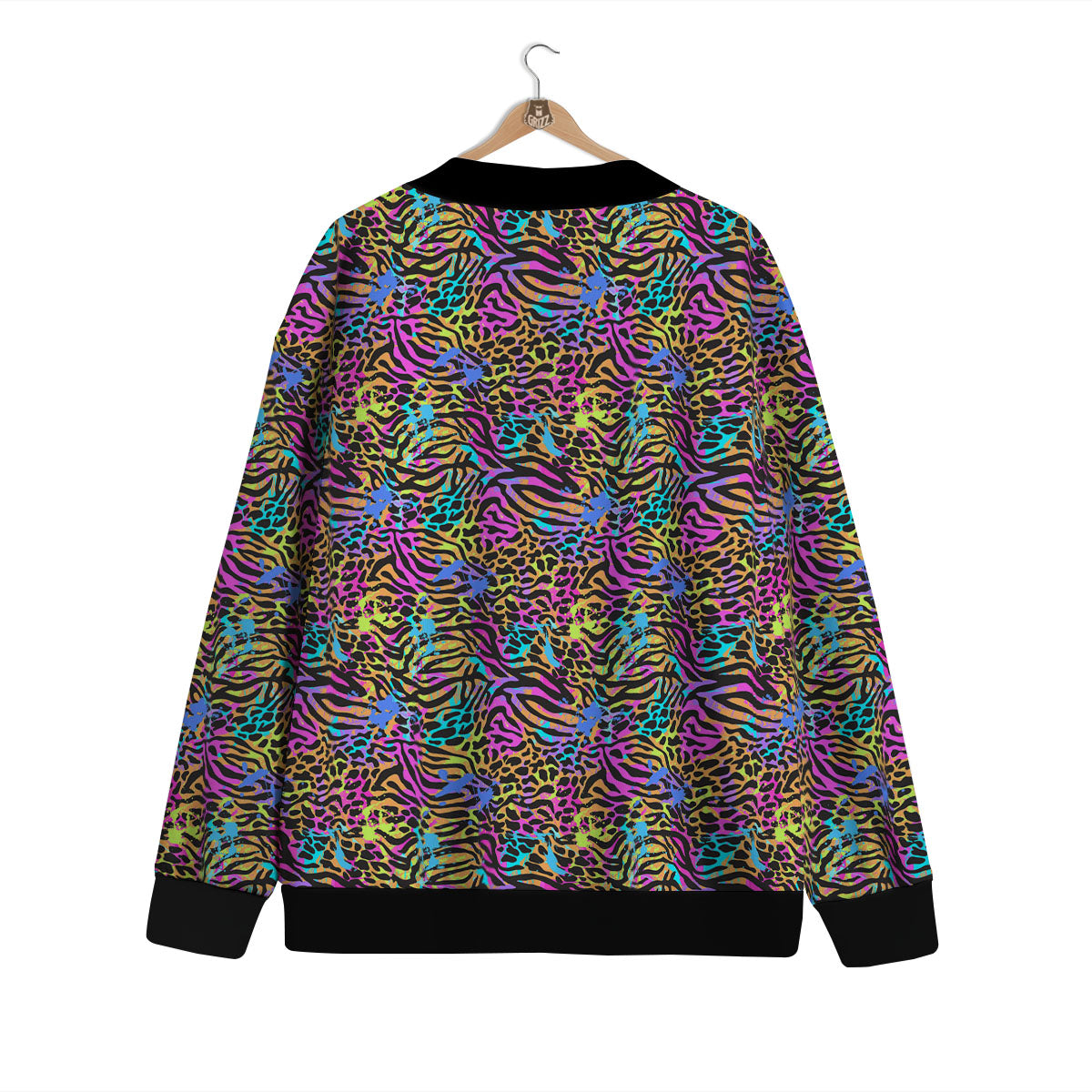 Leopard Zebra Colorful Print Pattern Cardigan-grizzshop
