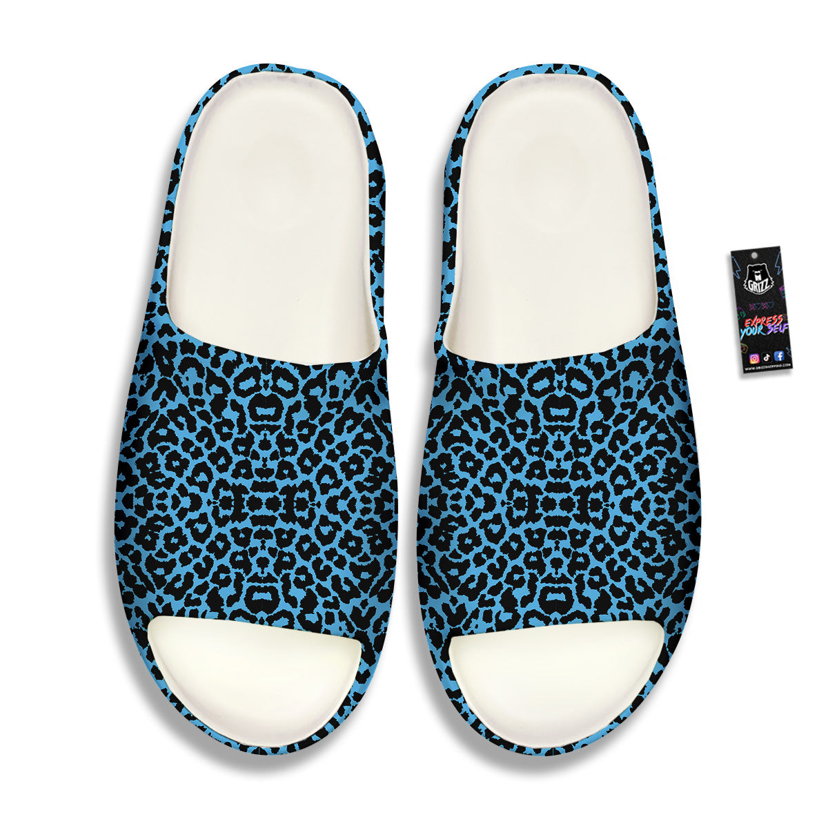 Leopard Blue Print Sandals-grizzshop