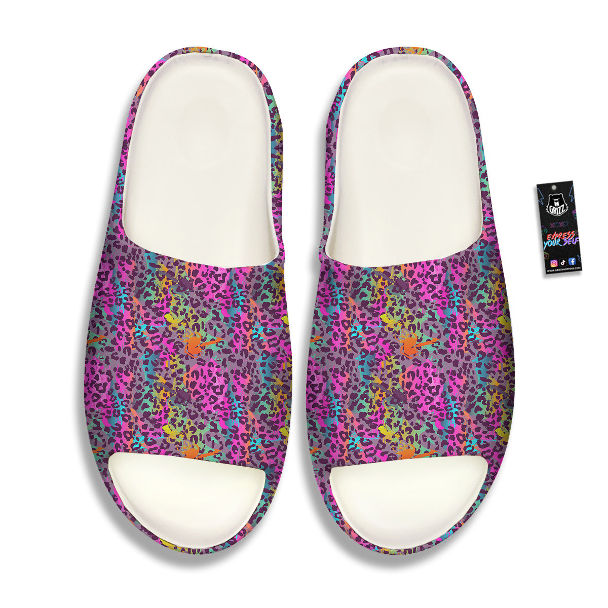 Leopard Colorful Print Sandals-grizzshop