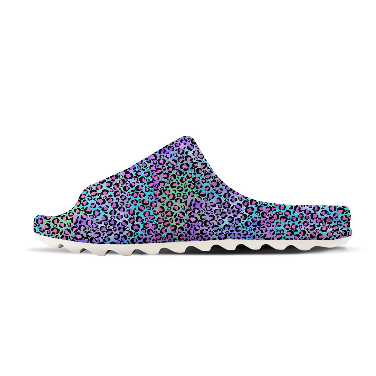 Leopard Rainbow And Purple Print Pattern Sandals-grizzshop