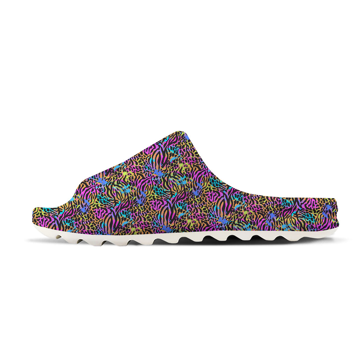 Leopard Zebra Colorful Print Pattern Sandals-grizzshop
