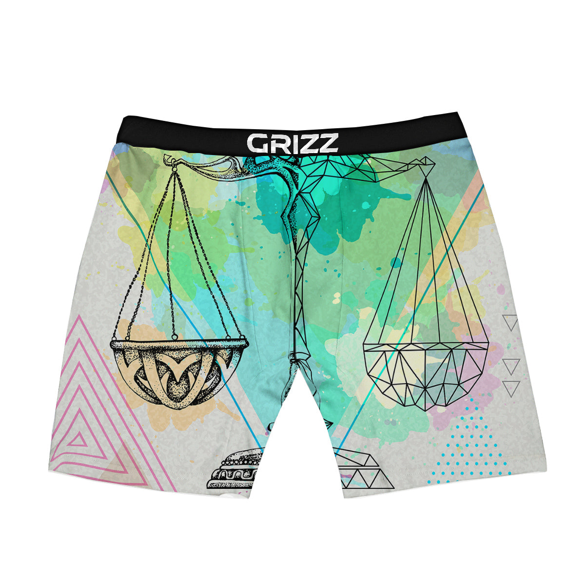 Libra Sign Colorful Print Boxer Briefs-grizzshop