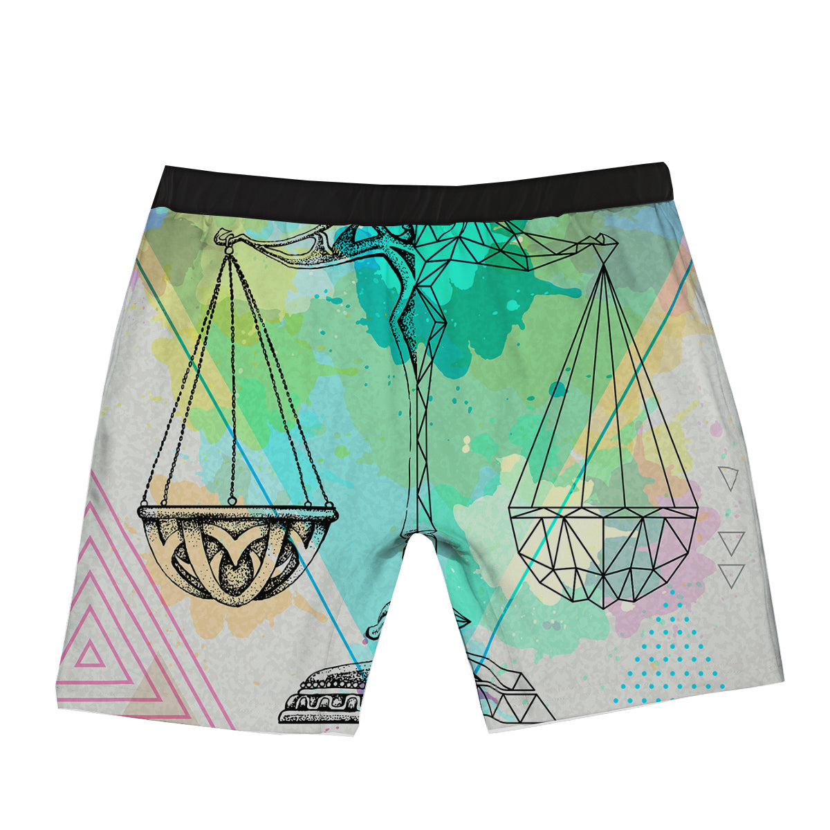 Libra Sign Colorful Print Boxer Briefs-grizzshop