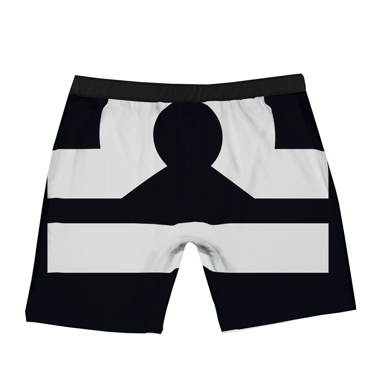 Libra Sign White And Black Print Boxer Briefs-grizzshop